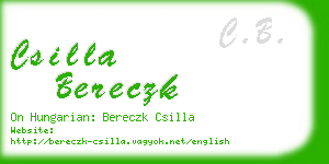 csilla bereczk business card